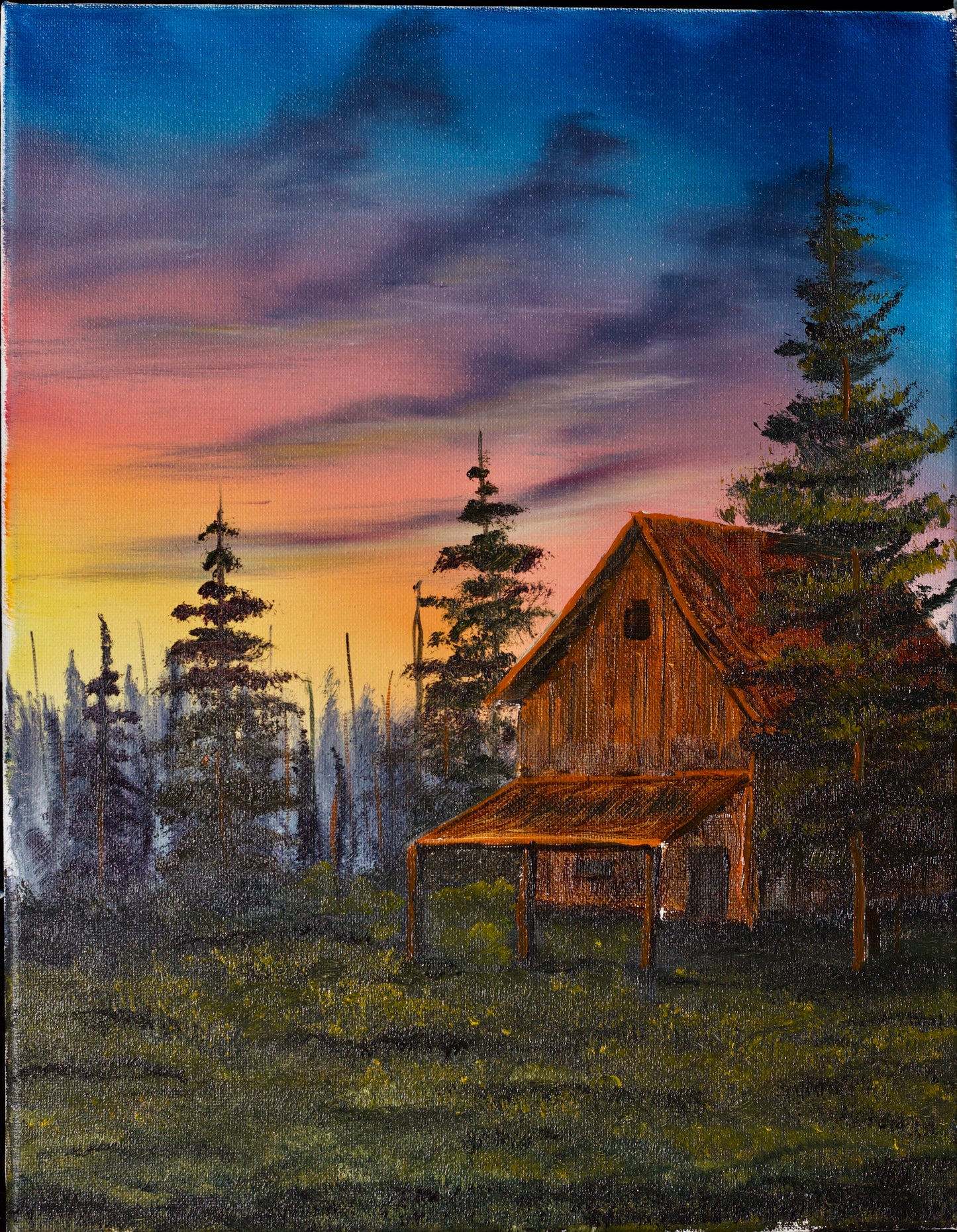 "Rustic Cabin" 11x14