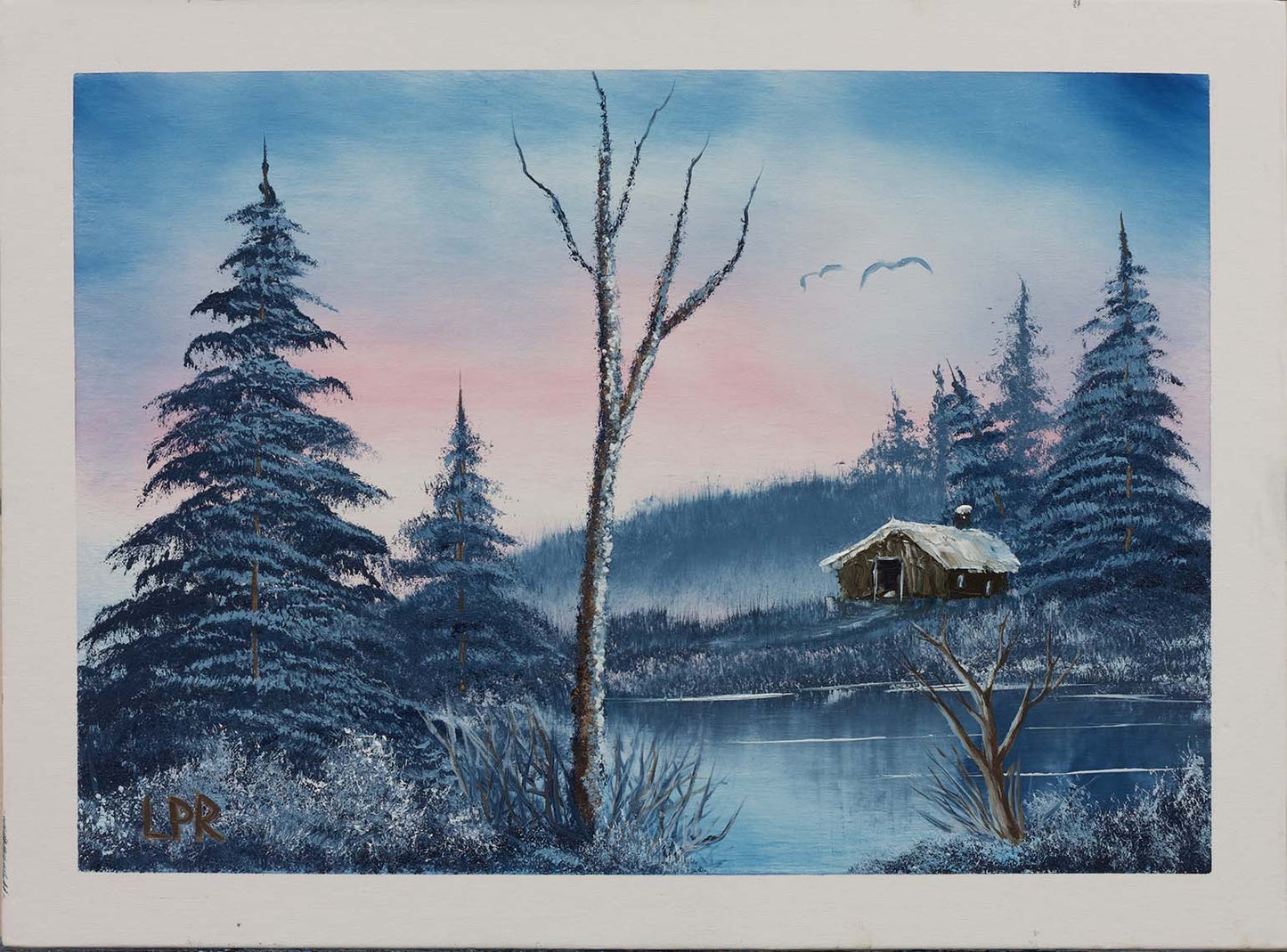 Cold Winter Cabin 11x14