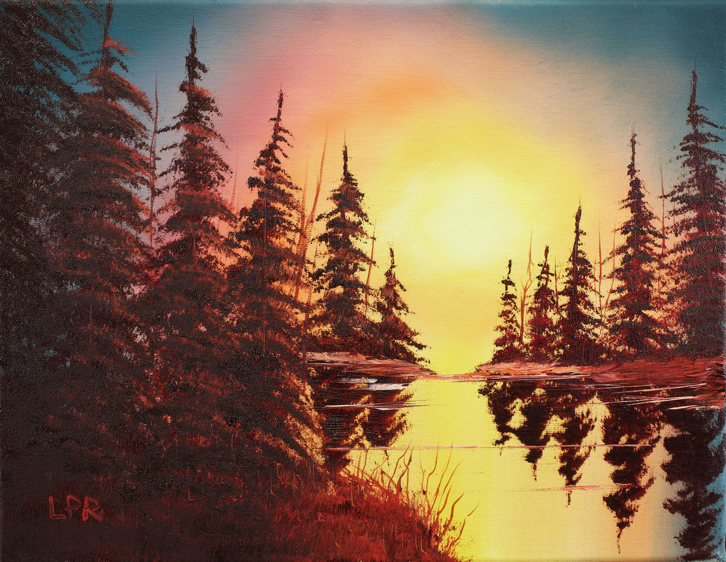 Sunrise on Pond 11x14