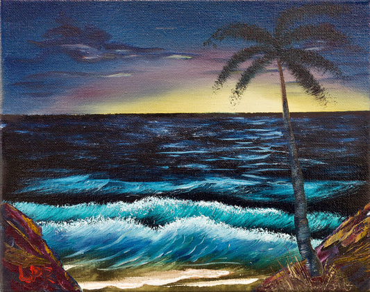 Palm Tree Sunset  8x10